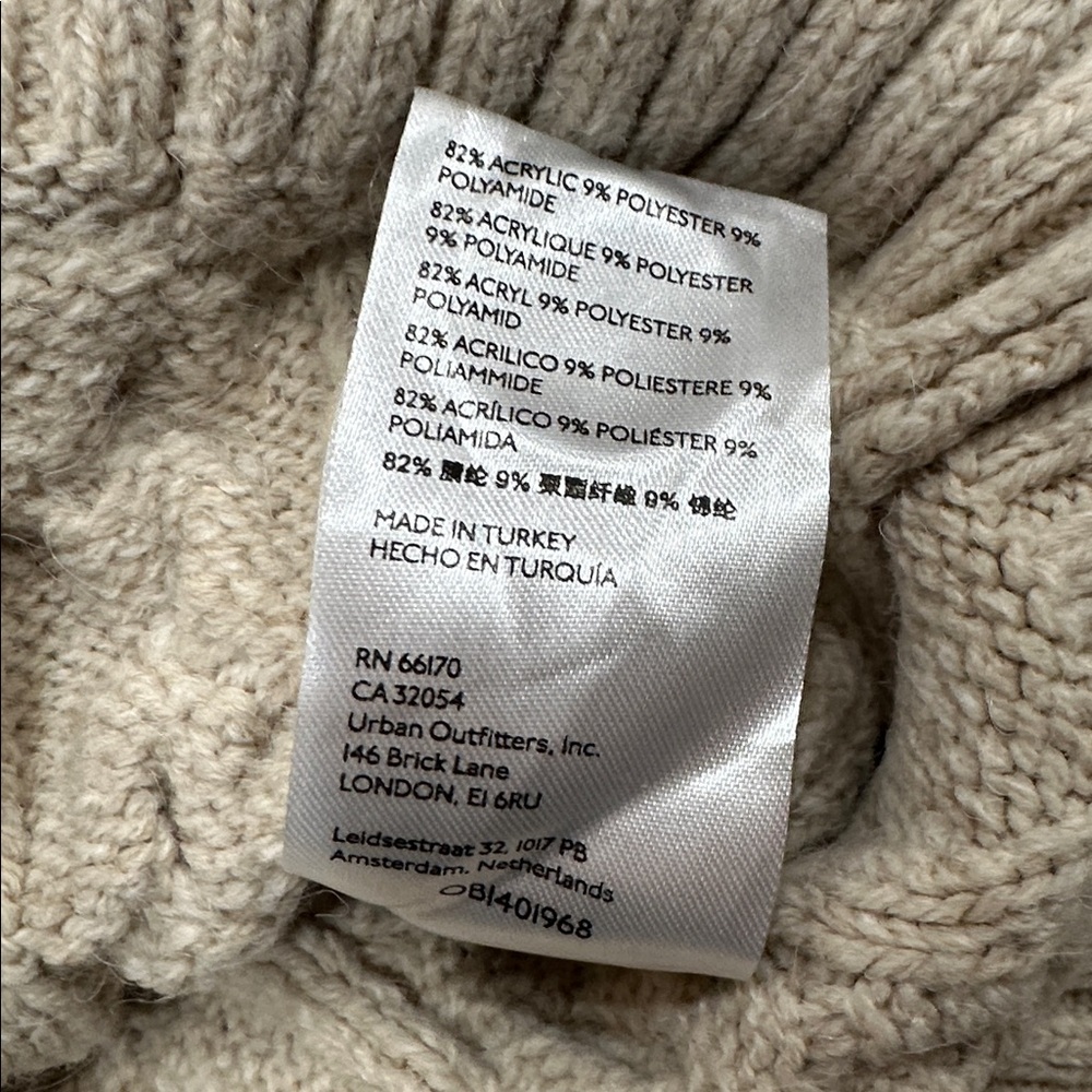 NWT Maeve Anthropology Oxford/Oatmeal color cropped cardigan women’s size L - Picture 7 of 10